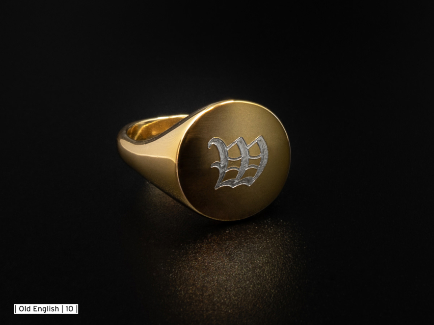 Lorenzo Signetring Mænd Justerbar Forgyldt 925 Sterling Sølvproduct image #2