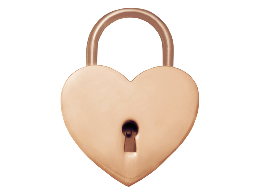 Kærlighedslås Heart Rose Gold 44 mmproduct image #1
