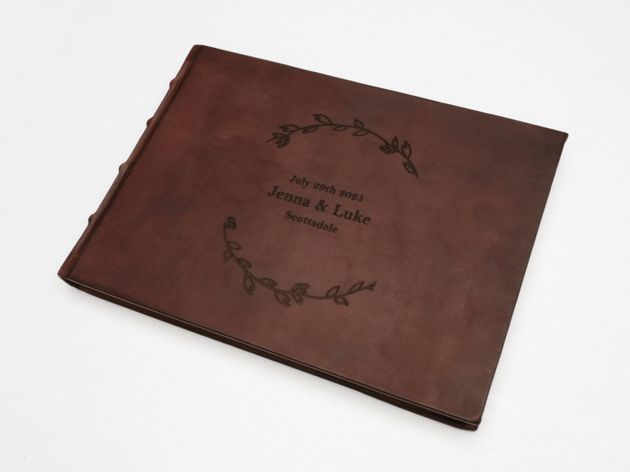 Gæstebog Cicero Vintage Læder Brun 300 x 210 mmproduct image #5