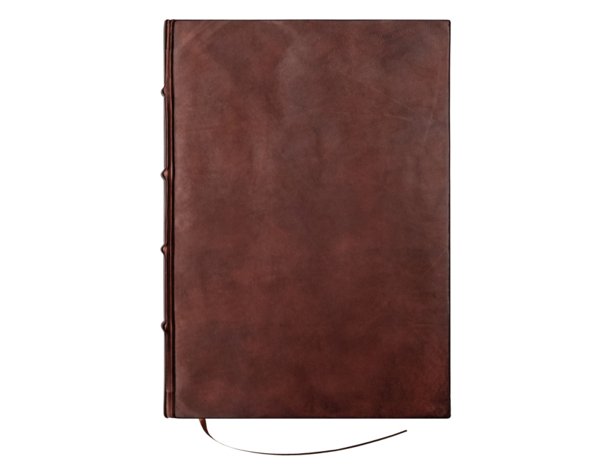 Gæstebog Cicero Antik Læder Brun 260 x 360 mmproduct image #1