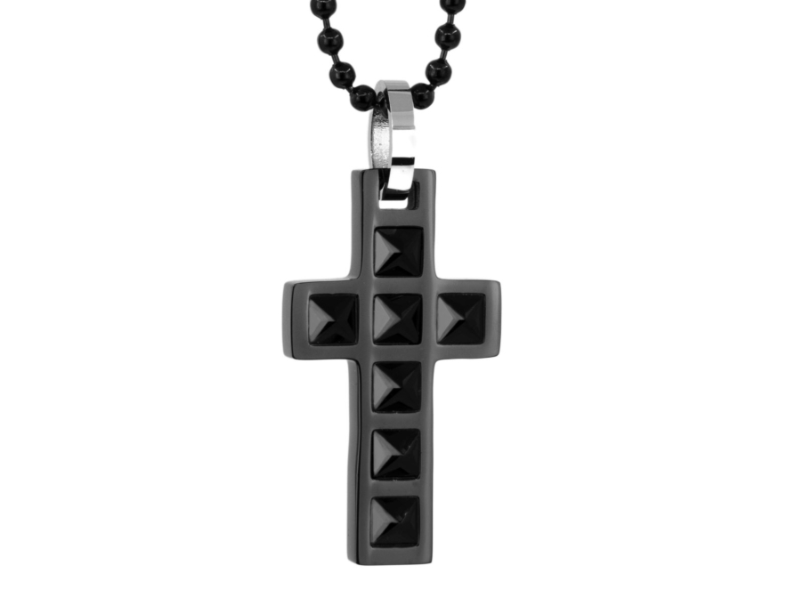 Halskæde Kors Sort Cristianoproduct image #1