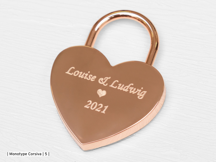 Kærlighedslås Heart Rose Gold 44 mmproduct image #2