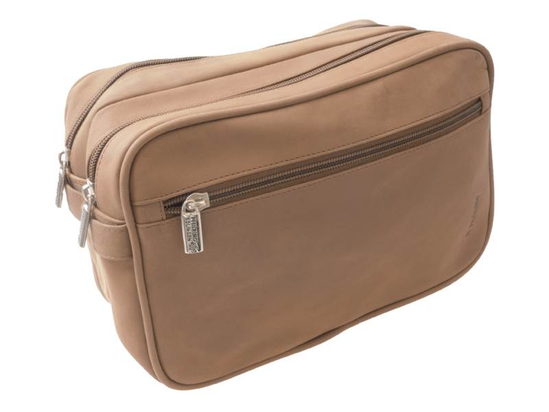 Toilettaske Pfeilring Double Brown Leatherproduct image #1