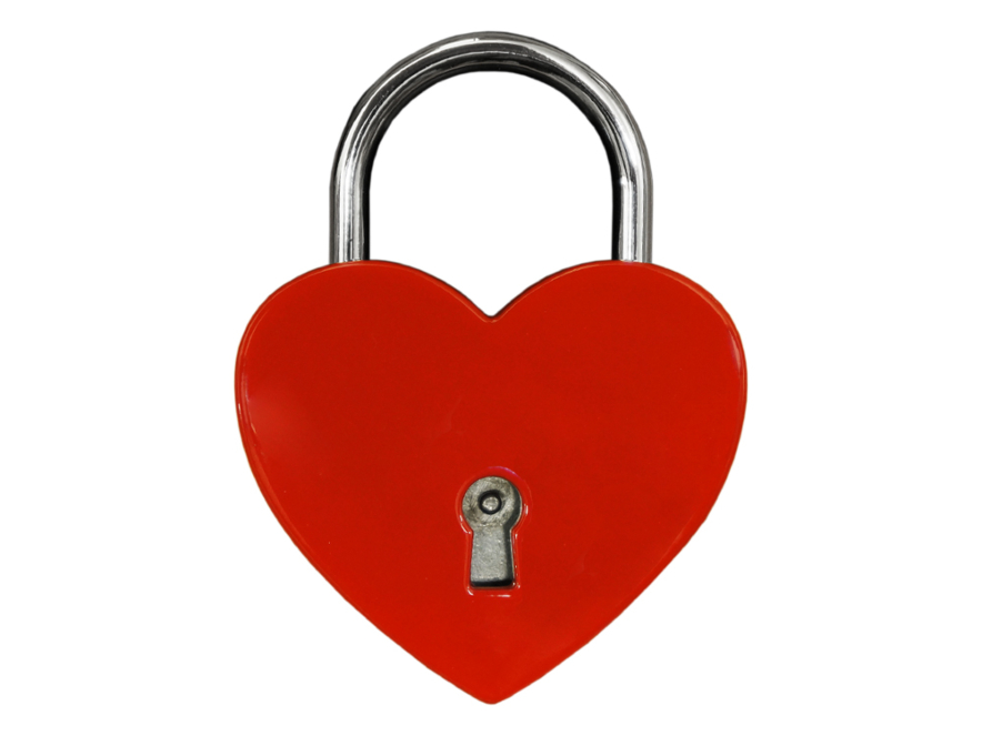 Kærlighedslås Heart Red 44 mmproduct image #1