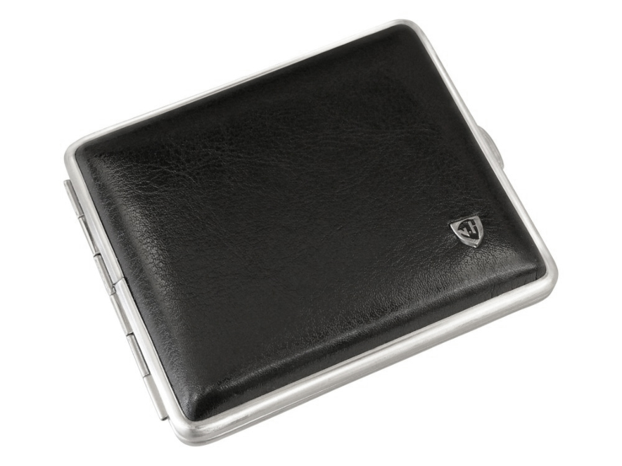 Cigaretetui VH Black Leather Steelproduct image #1