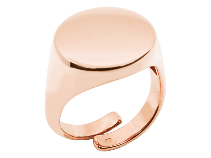 Vittorio Signetring Mænd Justerbar Rosa Forgyldt 925 Sterling Sølvproduct image #1