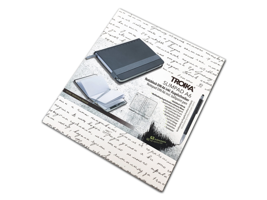 Notesbog A6 & Pen Troika Slimpad Sortproduct image #3