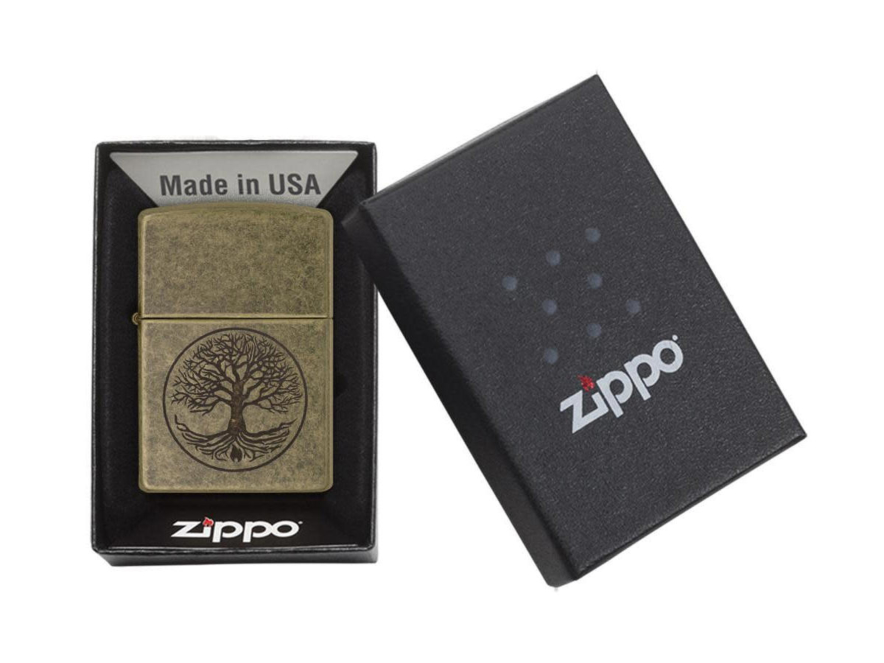 Zippo-Lighter Antique Brass Tree of Lifeproduct image #3