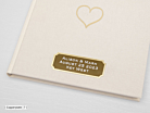 Gæstebog Bryllup Paperstyle Hjerte Guld 185 x 185 mmproduct thumbnail #2