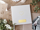 Gæstebog Bryllup Paperstyle Hjerte Guld 185 x 185 mmproduct thumbnail #3