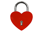 Kærlighedslås Heart Red 44 mmproduct thumbnail #1
