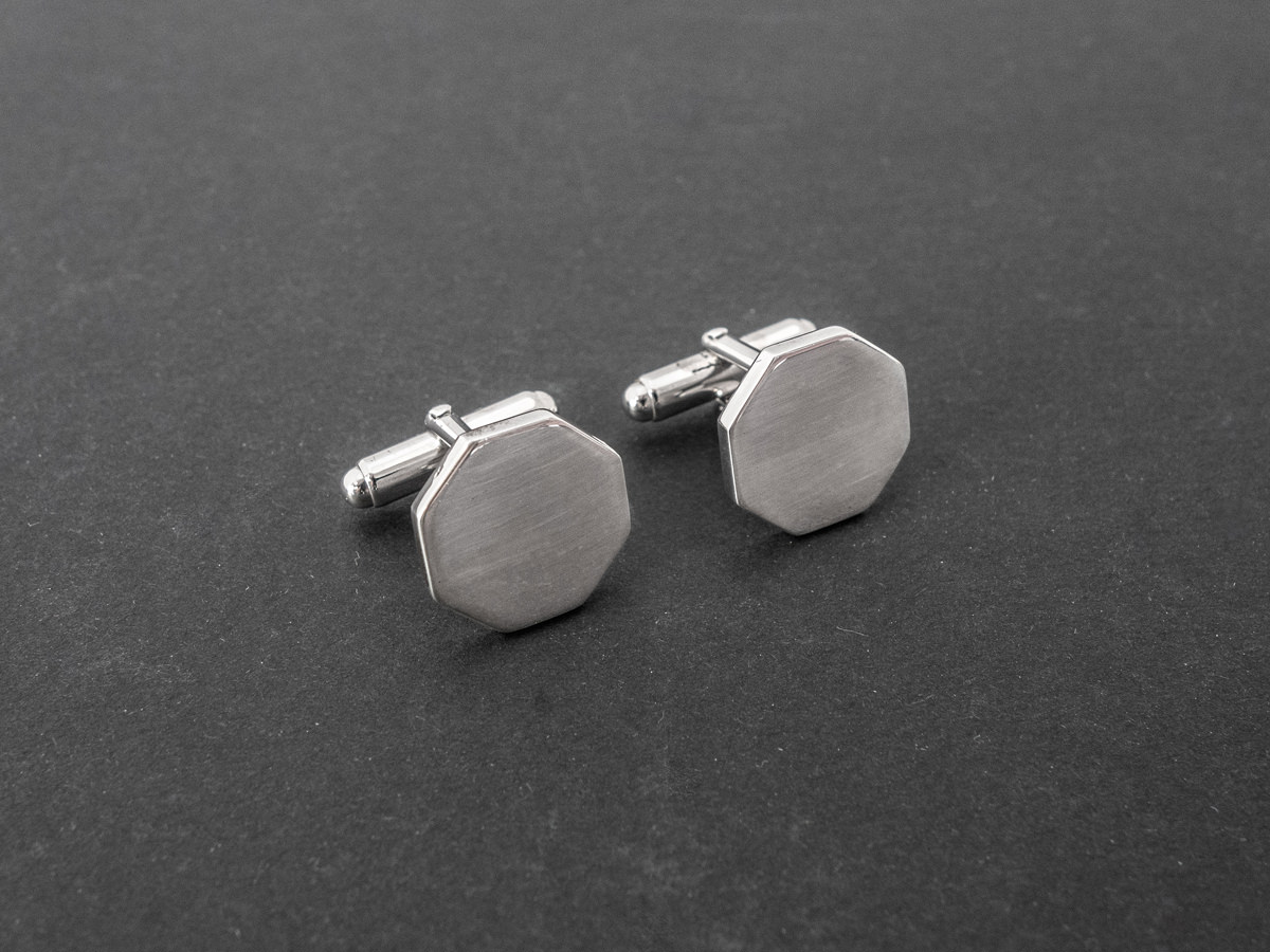 Manchetknapper Milano Silver Octagonproduct zoom image #2