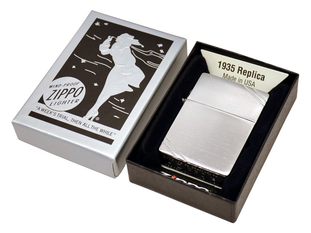 Zippo-Lighter Replica 1935 w Slashesproduct zoom image #3