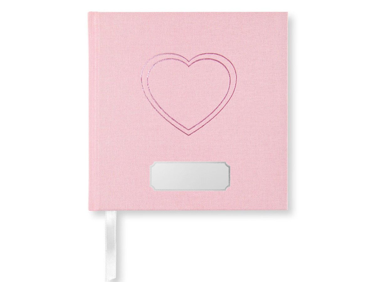 Gæstebog Notesbog Paperstyle Pink Hjerte 185 x 185 mmproduct zoom image #1