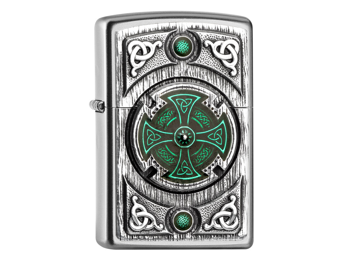 Zippo-Lighter Celtic Green Crossproduct zoom image #1